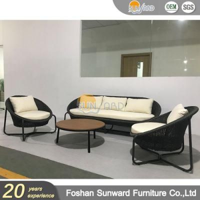 Customized Hotel Resort Villa Garden Outdoor Fabric Aluminum Sofa Furniture