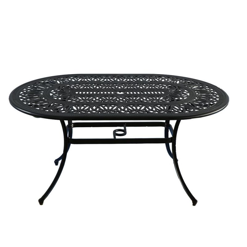 Cast Aluminum Swivel Barstools with Antique Design for Outdoor