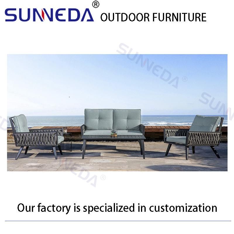 Luxury Patio Outdoor House Sofa Set Furniture Sky Blue Garden Set