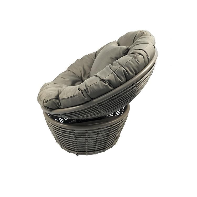 Wholesale Italian Style Modern Cast Aluminum Rattan Wicker High Back Single Sofa Chair