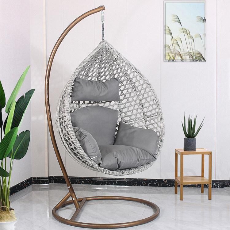 Newest Design Rattan Wicker Balcony Lounger Rotary Patio Swing Chair