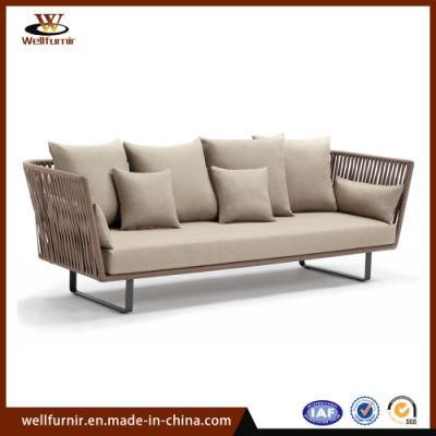 Hospitality Hotel Project Garden Outdoor Cord Weaving Rope3-Seat Furniture (WF19004)