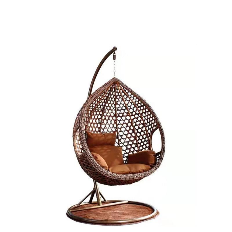 Wholesale Garden Home Wicker Hanging Rattan Outdoor Round Swing Chair