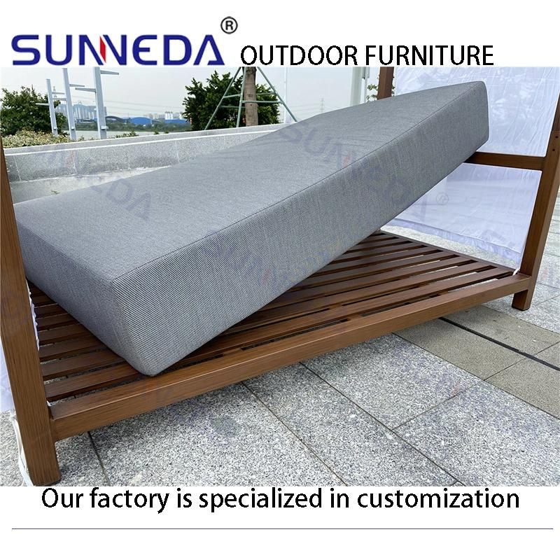 Outdoor White Sun Shade Aluminum Frame Sofa Bed Furniture