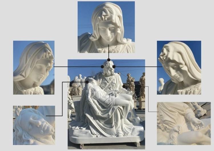 Garden Decoration Large White Marble Gazebo with Lady Sculptures