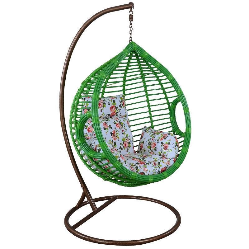 New Design Rattan Wicker Ratio Hotel Egg Hanging Swing Chair
