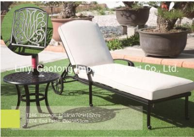 Leisure Chaise Lounger Garden Pool Lounger Sunbed Black Pool Lounger