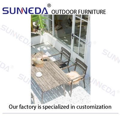 Outdoor Furniture Home Garden Sets Rattan Aluminum Chair with Table