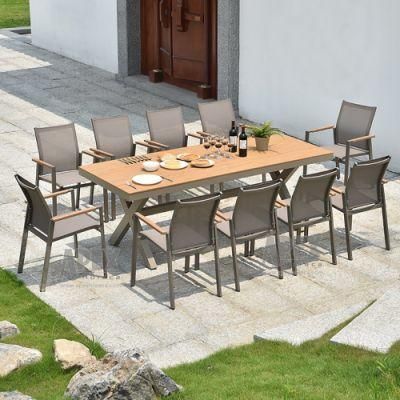 Manufacturer Wholesale Outdoor Garden Furniture Set Aluminum Armrest Chair