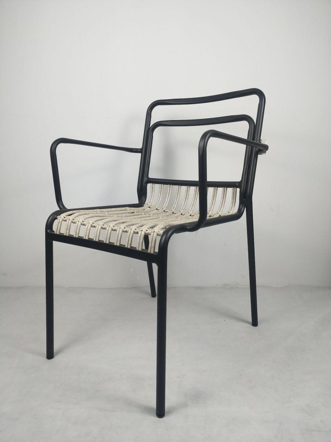 Top Quality Waterproof Project Customized Wicker Stackable Outdoor Cafe Chairs