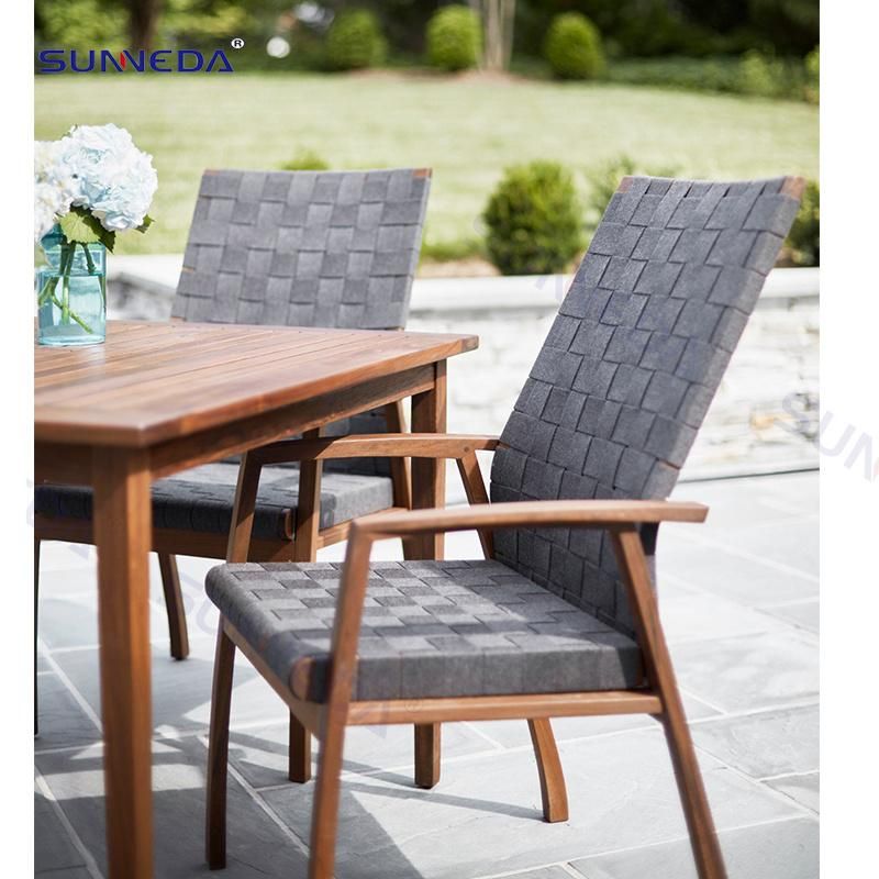 Hotel Modern Rattan Dining Chair Outdoor Garden Patio Table Sets