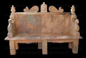 Marble Carving Garden Bench (BNH311)