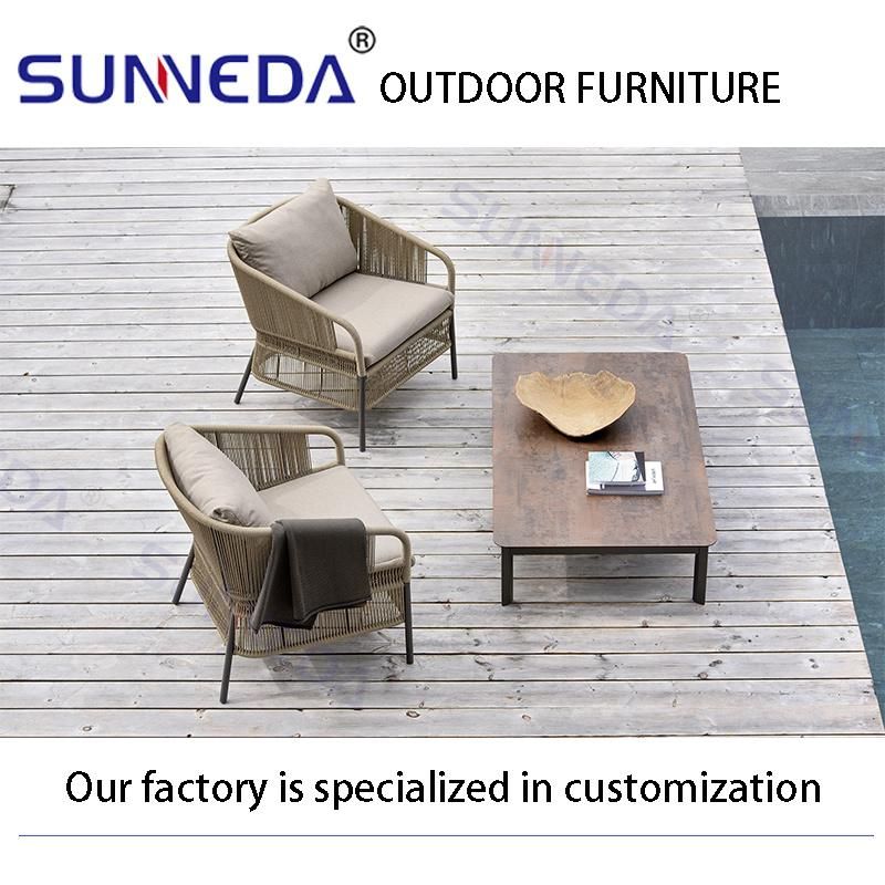New Style Weaving Good Quality Customize Soft Cushion Garden Outdoor Chairs