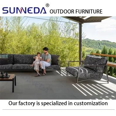 Aluminium Alloy Frame Fabric Cushion Leisure Waterproof Outdoor Sofa Furniture