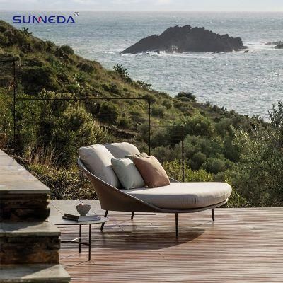 Modern Double Seat Poolside Leisure Lounge Outdoor Daybed