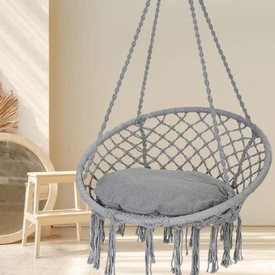 Indoor/Outdoor Patio Furniture Comfortable Hammock Macrame Hanging Chair