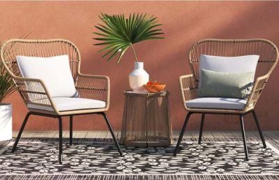 Lawn French Bistro Dining Room Balcony Rattan Armless Terrace Swimming Pool Beach Patio Outdoor Wicker Chair