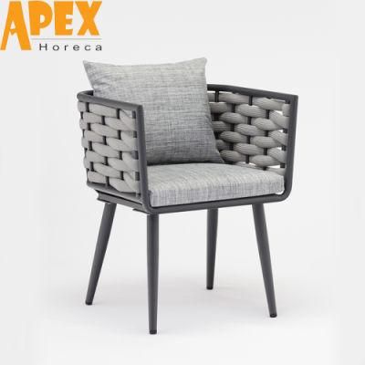 Outdoor Dining Furniture Aluminum Frame Woven Rope Chair Quality Wholesale