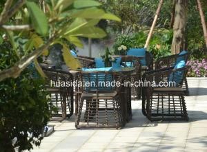 Patio Dining Round PE Rattan Dining Table Set