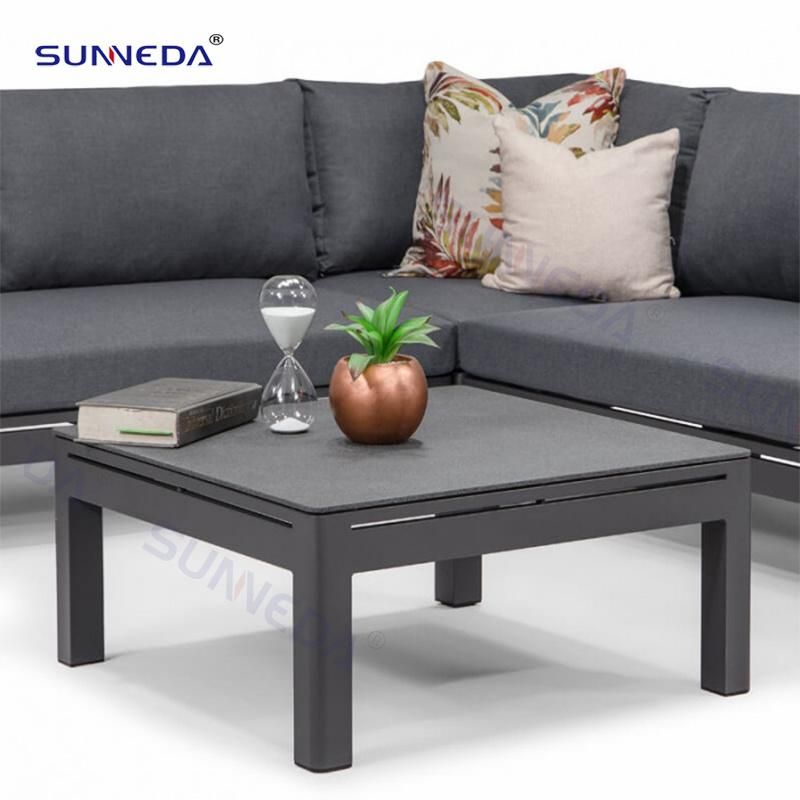 Modern Classic Outdoor Hotel Garden Aluminum Corner Sofa Set