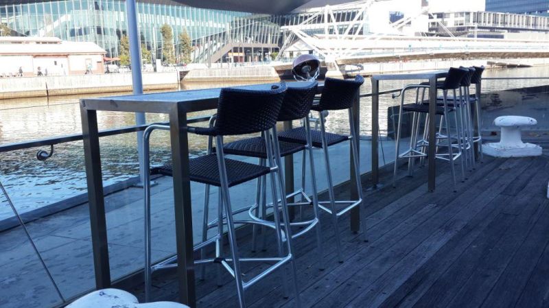 Aoter Polyrattan Chair PE Outdoor Use Wicker Rattan Cafe Restaurant Leisure Bar Stool