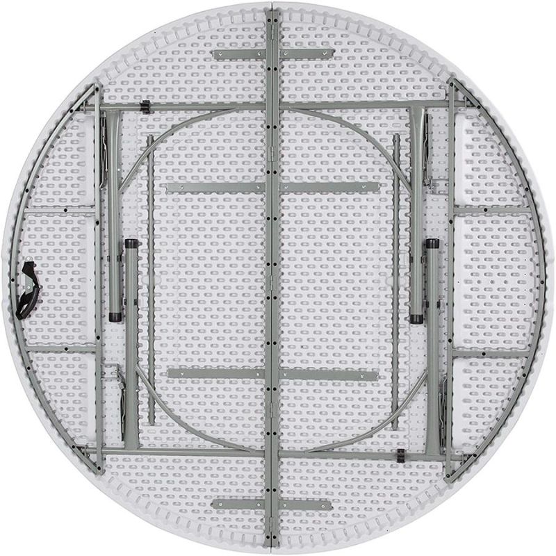 Durable 6 Feet Folding Plastic Round Banquet Table for Outdoor Events