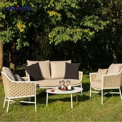 Factory Project Custom Garden Sofa Set with Special-Shaped Cutting Process