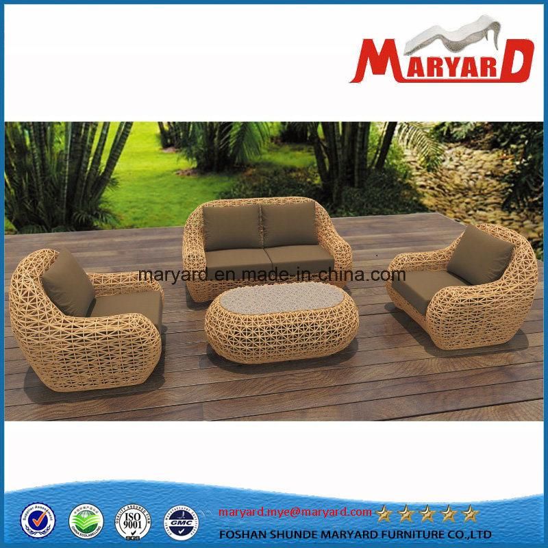 Outdoor Furniture Set Rope Weaving Aluminum Frame Extension Table and Chair