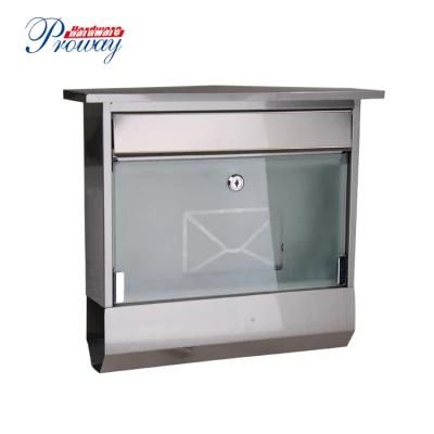 New Design Stainless Steel Mailbox with Glass Door