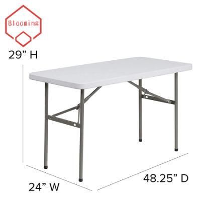 122cm 4 FT Adult Study Rectangle Plastic Folding Table for Dining