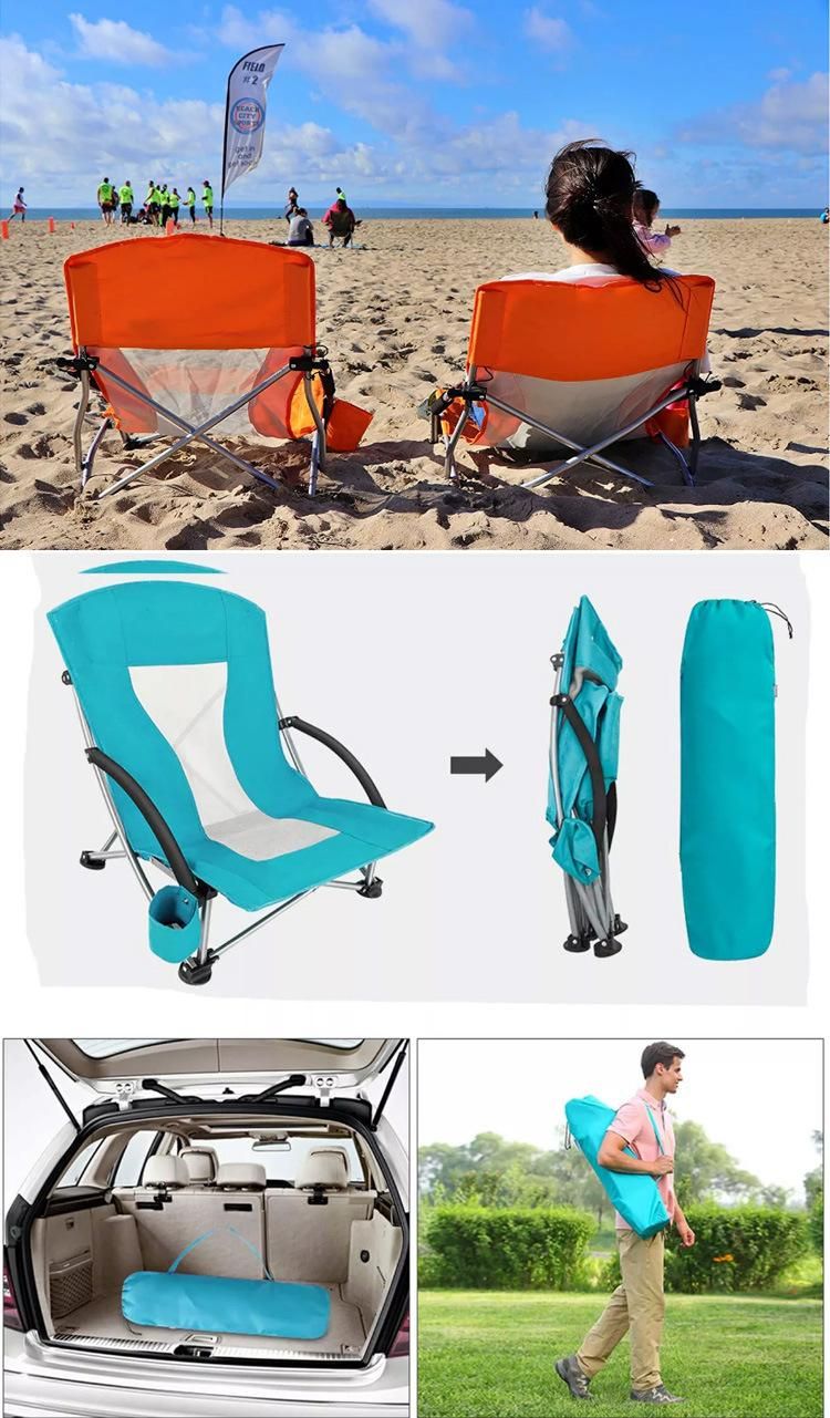 Short Foot Chair Folding Camping Chair for Beach and Camping Outdoor