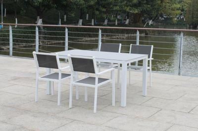 Low Price Room Customized OEM Foshan Black Outdoor Table Metal Garden Balcony Dining Set
