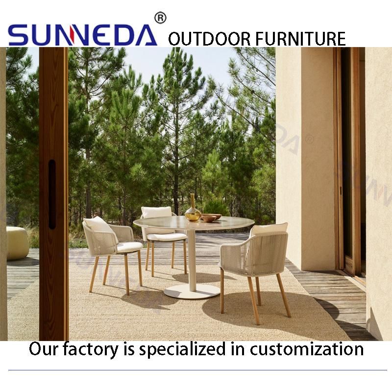 Outdoor Patio Modern Style Aluminum Elegant Chair with Acrylic Cushion