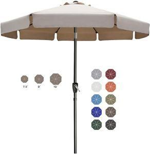 10FT Cheap Large Patio Table Umbrella Straight Pole Market Patio Umbrella with Flap