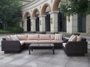 Outdoor Round Rattan Furniture Modern Garden Patio Leisure Hotel Wicker Sofa Set
