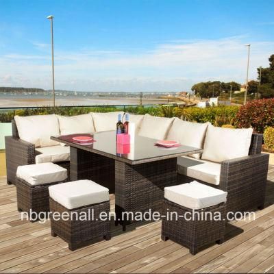 8 Seater Rattan Garden Patio Corner Dining Outdoor Sofa Furniture