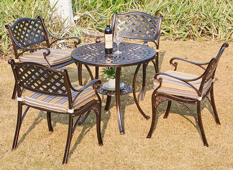 High Quality Die Casting Aluminum Housing Products with Round Table and 4 Detachable Chair