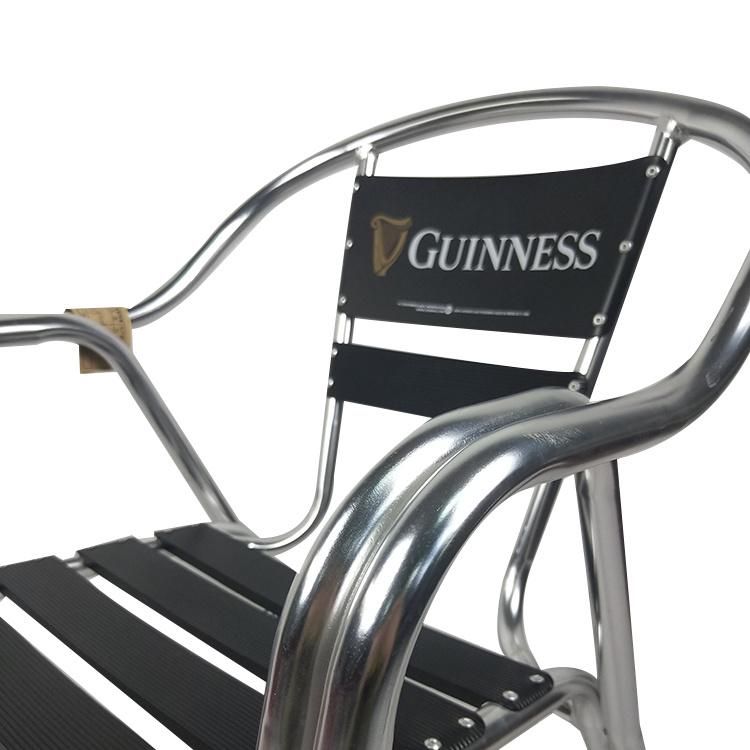 Beer Brand Ads Logo Shop Garden Aluminum Cafe Bar Restaurant Outdoor Chair