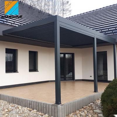 Easy Assemble Customized Vergola Aluminium Pavilion Electric Gazebo Louvered Roof Patio Pergolas for Swimming Pool