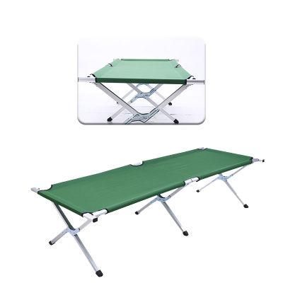 Manufacture Supply Portable Folding Bed Outdoors Camping Canvas Extended Foldable Folding Bed Cot