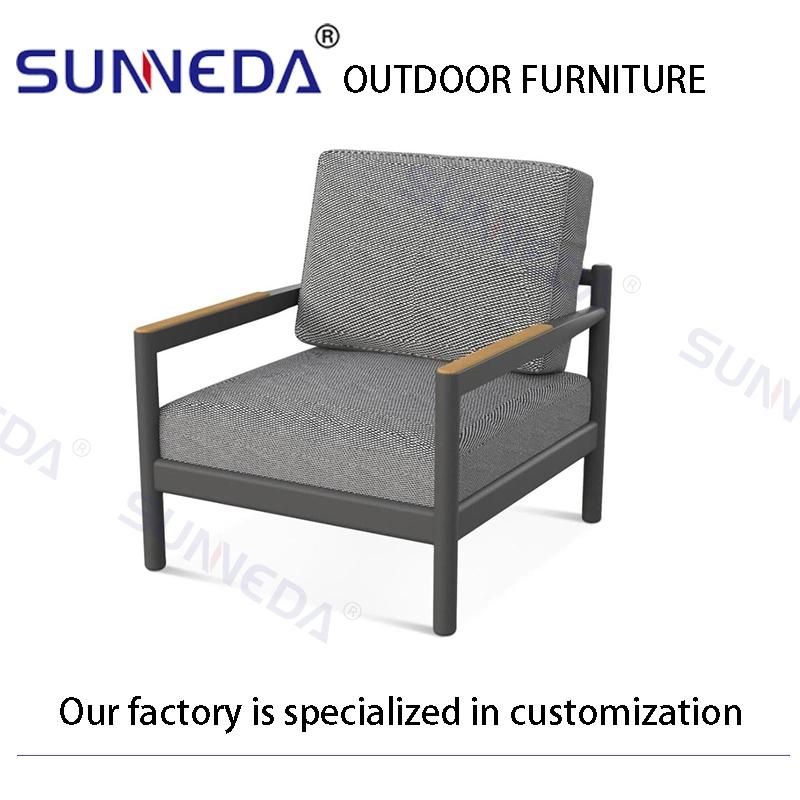 Straight Metal Alu Iron Frame Casual Beach Gathering Sofa