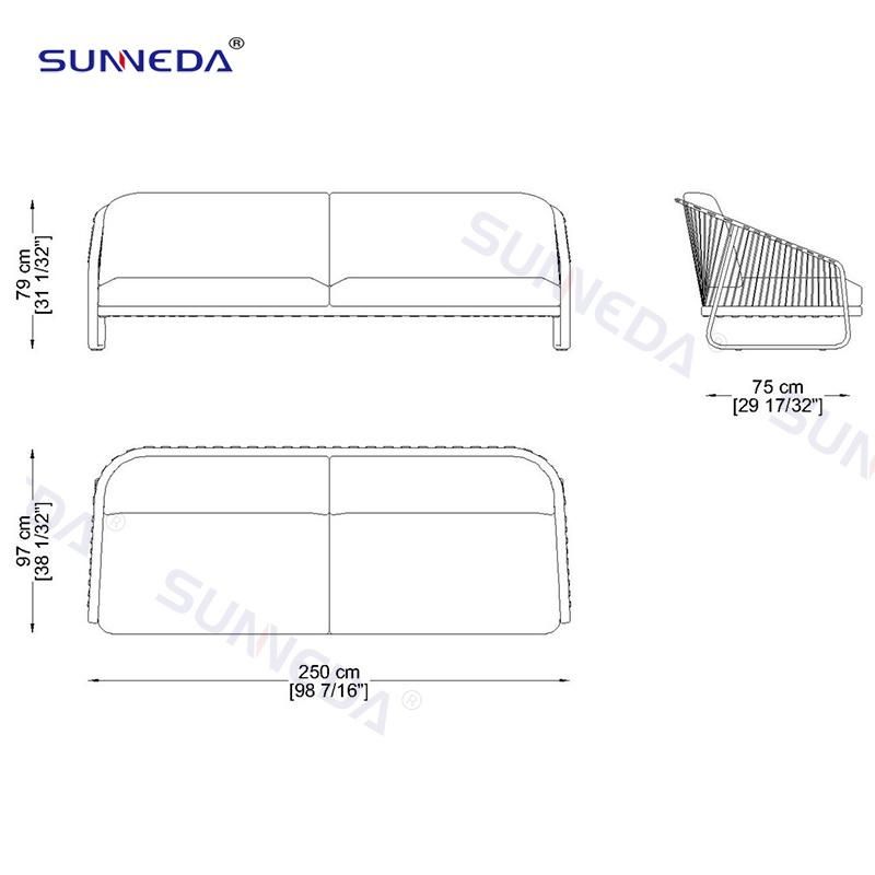 Aluminum Outdoor Luxury Sofa Set Garder Furniture