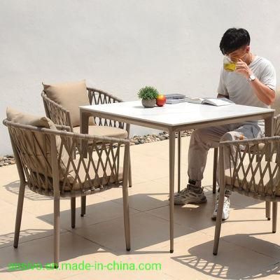 Rattan Woven Belt Leisure Simple Outdoor Restaurant Rattan Chair