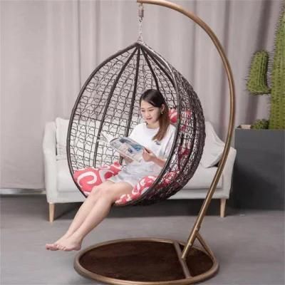 Hot Sale European Modern Leisure Garden PE Rattan Wicker Home Resort Hotel Villa Outdoor Hanging Swing Chair