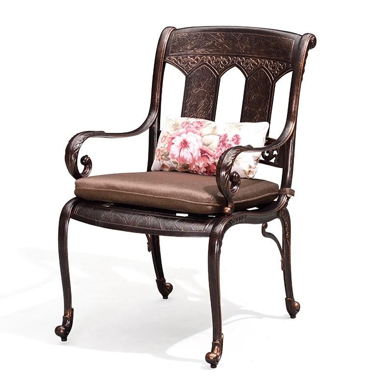 4 Seaters Outdoor Garden Patio Furniture Luxury Conversation Set Cast Aluminum with Round Table