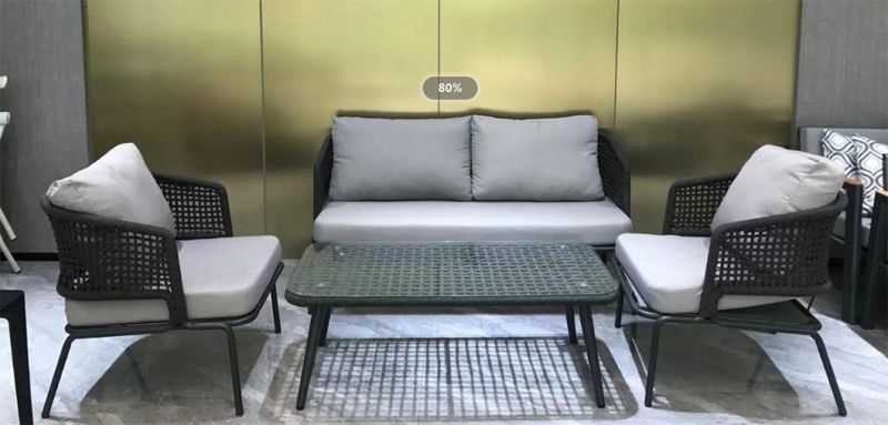 Factory Direct Sales Aluminum Frame Outdoor Furniture Rattan Sofa Set