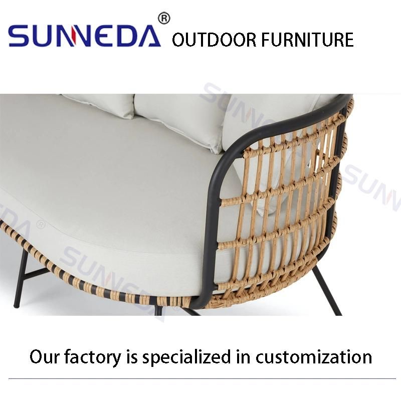 Modern Garden Sets Outdoor Furniture Meeting Rattan Leisure Chair Sofa Suits with Table