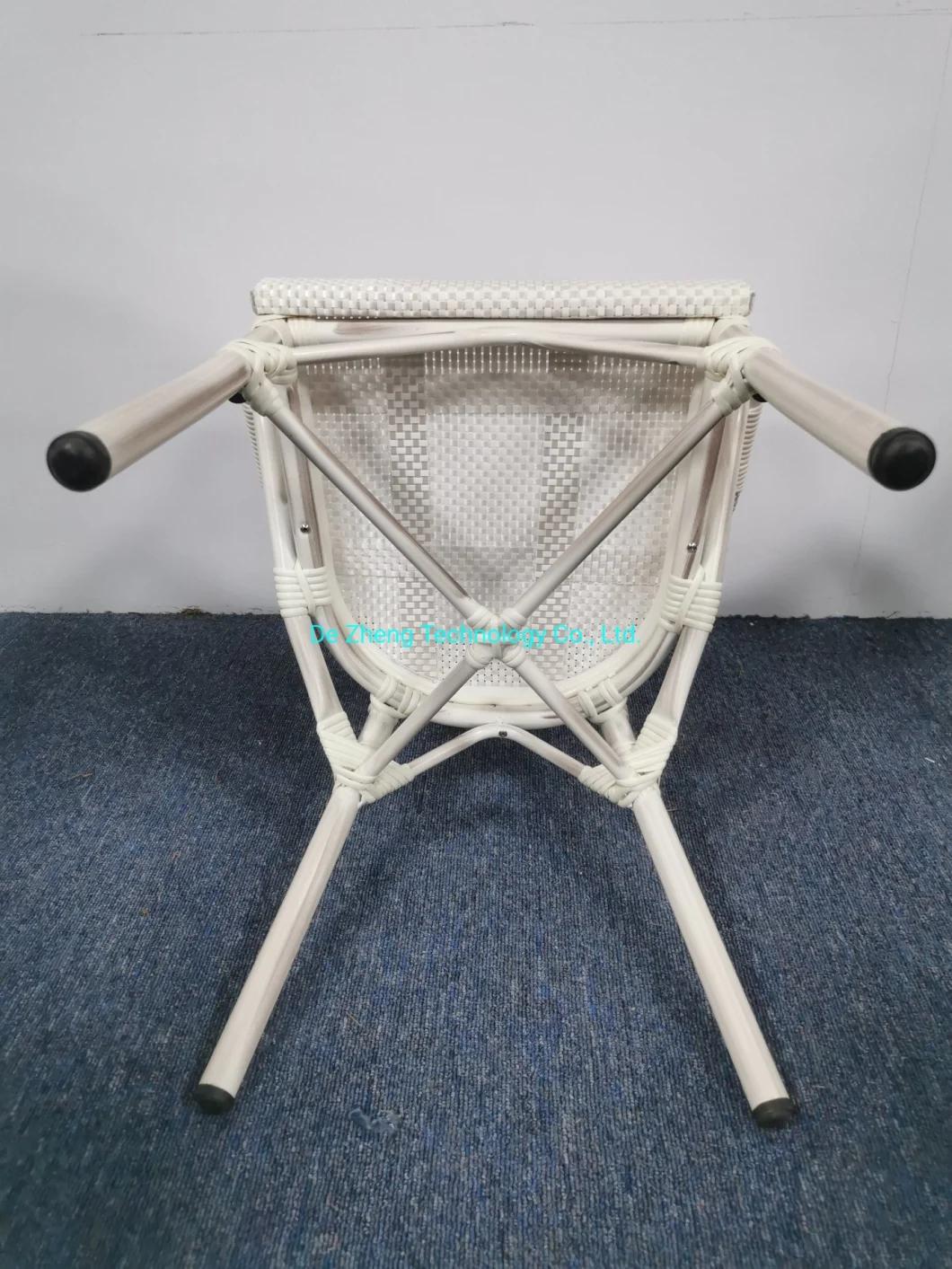 High Quality Powder Aluminum Wicker Chair Waterproof Garden Rattan Wicker Chair