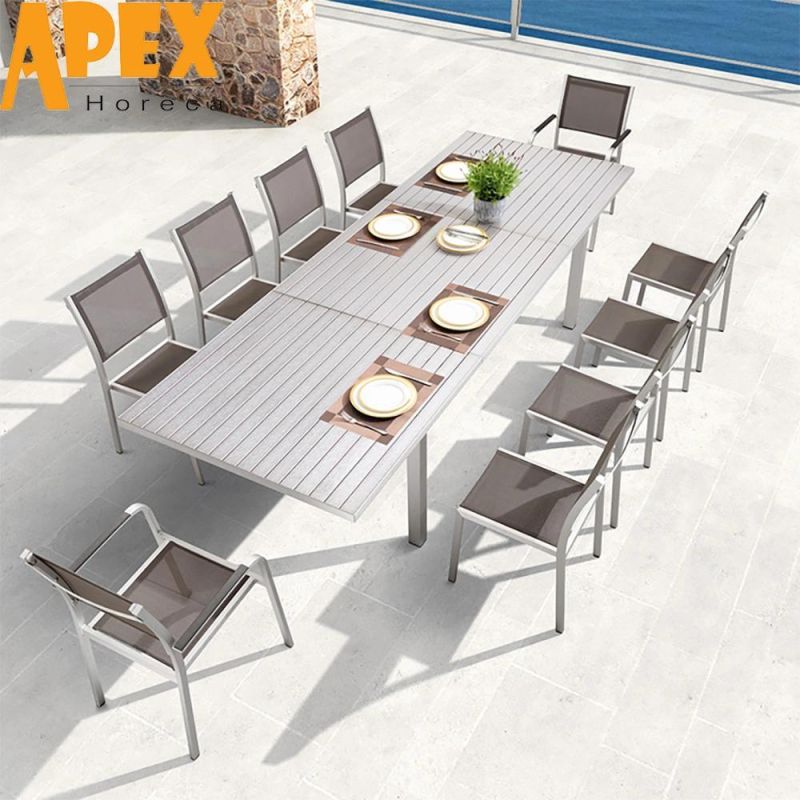 Outdoor Garden Table Chair Combination Aluminum Comfortable Waterproof Furniture Set