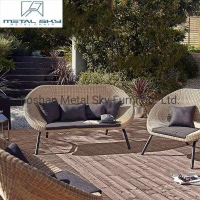 Outdoor Garden Hotel Restaurant Villa Patio Wicker Rattan Aluminum Sofa